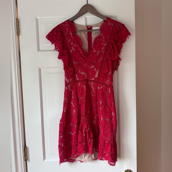 SAYLOR Red Helena Dress - Picture 1 of 2